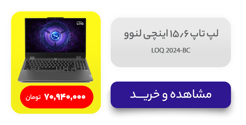 لپ تاپ 15.6 اینچی لنوو مدل LOQ 2024-BC 