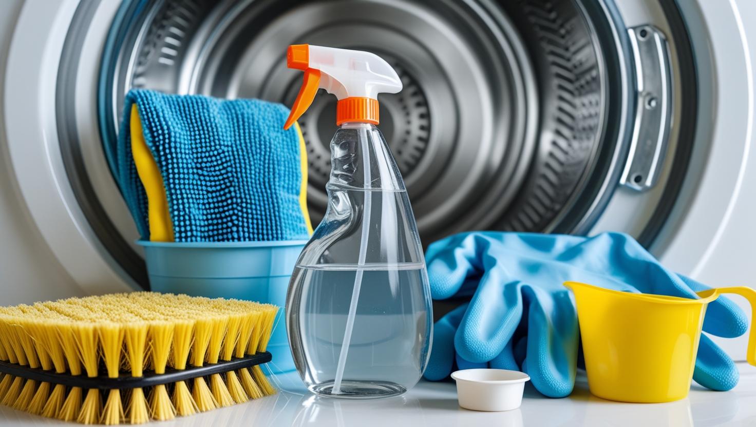 Tools and materials needed to clean a washing machin