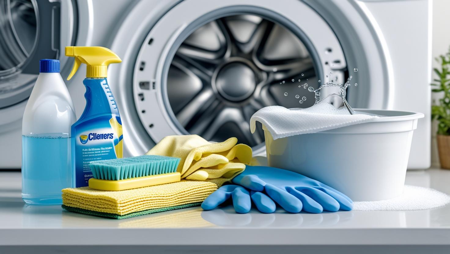 Tools and materials needed to clean a washing machine