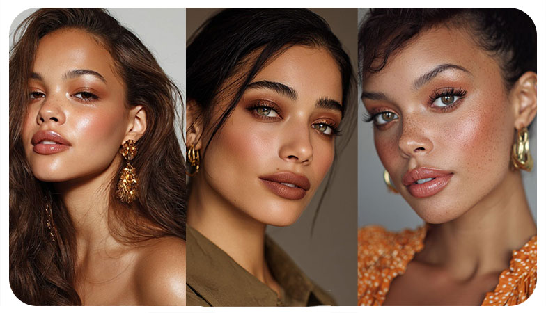 استفاده از رژگونه‌های آجری و برنزی