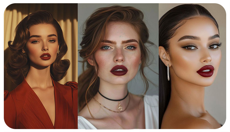 رژ لب مات با رنگ‌های تیره‌تر