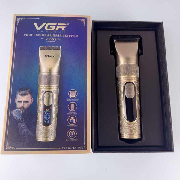 ماشین اصلاح موی سر و صورت شارژی وی جی ار مدل V-659