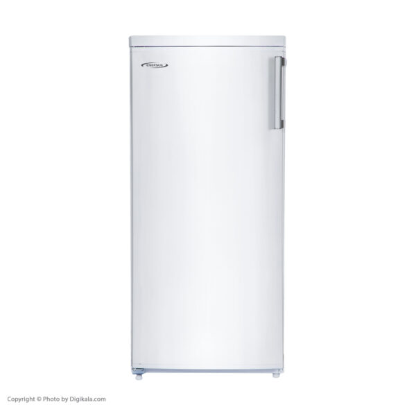 فریزر 10 فوت امرسان مدل F1060T/M، با ارتفاع 133.5، عمق 68.5 و پهنای 60 سانتی‌متر، میزان مصرف انرژی A، دارای 6 کشو در فریزر، دارای  پایه های قابل تنظیم و چرخ دار
