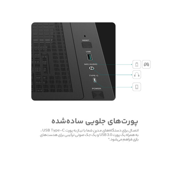 کیس کامپیوتر دیپ کول مدل CH510 MESH DIGITAL