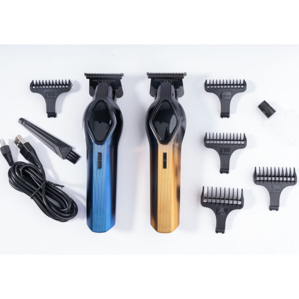 ماشین اصلاح موی سر و صورت وی جی ار مدل V-921، اصلاح به صورت خط زن و صفر زن، نمایش وضعیت باتری، منبع انرژی با باتری، تکنولوژی اصلاح به صورت تریمر، اندازه اصلاح 0.5 تا 1.2 میلی‌متر، مدت زمان شارژ 120 دقیقه و مدت زمان استفاده پس از شارژ 200 دقیقه