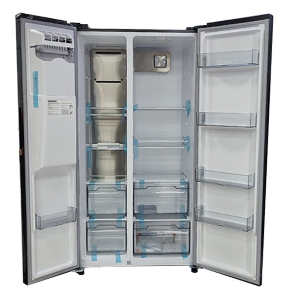 یخچال فریزر 27 فوت ایکس ویژن مدل HS550-WI/SI با ارتفاع 177، پهنای 90 و عمق 66 سانتی متر، میزان مصرف انرژی+A، دارای 4 طبقه در یخچال و 4 طبقه در فریزر، دارای سیستم نوفراست