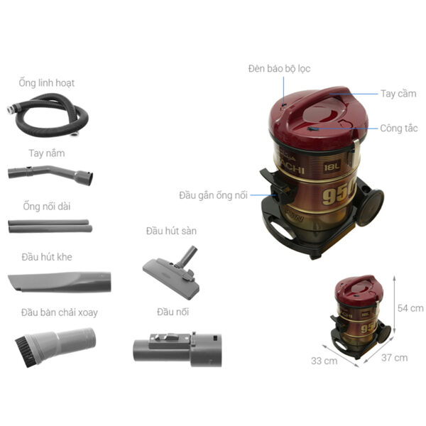 جاروبرقی سطلی هیتاچی مدل CV950Y