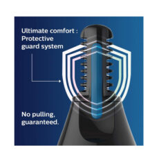 ماشین اصلاح موی صورت فیلیپس مدل 3000 3655، اصلاح به صورت صفر زن و خط زن، منبع انرژی با باتری، تکنولوژی اصلاح به صورت برش مستقیم، اندازه اصلاح 0.5 میلیمتر، مدت زمان شارژ 60 دقیقه و مدت زمان استفاده پس از شارژ 60 دقیقه، ضد آب، به همراه موزن بینی و شارژر