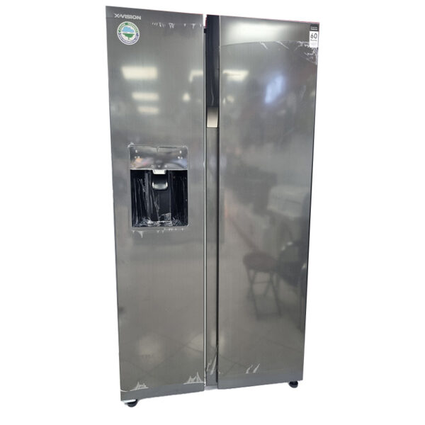 یخچال فریزر 27 فوت ایکس ویژن مدل HS550-WI/SI با ارتفاع 177، پهنای 90 و عمق 66 سانتی متر، میزان مصرف انرژی+A، دارای 4 طبقه در یخچال و 4 طبقه در فریزر، دارای سیستم نوفراست