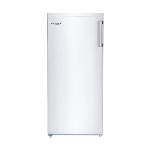فریزر 10 فوت امرسان مدل F1060T/M، با ارتفاع 133.5، عمق 68.5 و پهنای 60 سانتی‌متر، میزان مصرف انرژی A، دارای 6 کشو در فریزر، دارای  پایه های قابل تنظیم و چرخ دار