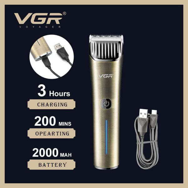 ماشین اصلاح موی سر و صورت شارژی وی جی ار مدل V-669