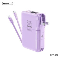 پاوربانک ریمکس مدل RPP-670-Multi compatible Chargers ظرفیت 10000 میلی آمپرساعت