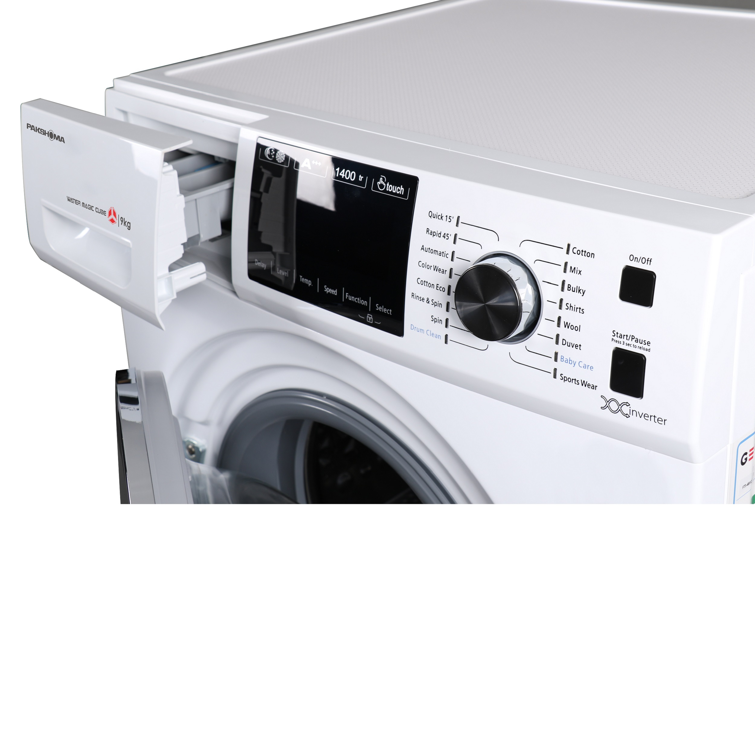 ماشین لباسشویی پاکشوما مدل TFI-93406 ظرفیت 9 کیلوگرم