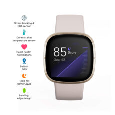 ساعت هوشمند فیت بیت مدل sense FB512GLWT