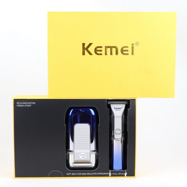 ماشین اصلاح موی سر و صورت شارژی کیمی مدل KM-2132 مجموعه دو عددی