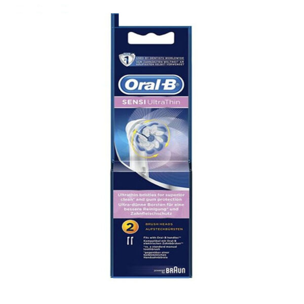سری یدک مسواک برقی اورال-بی مدل SENSI ULTRATHIN بسته 2 عددی