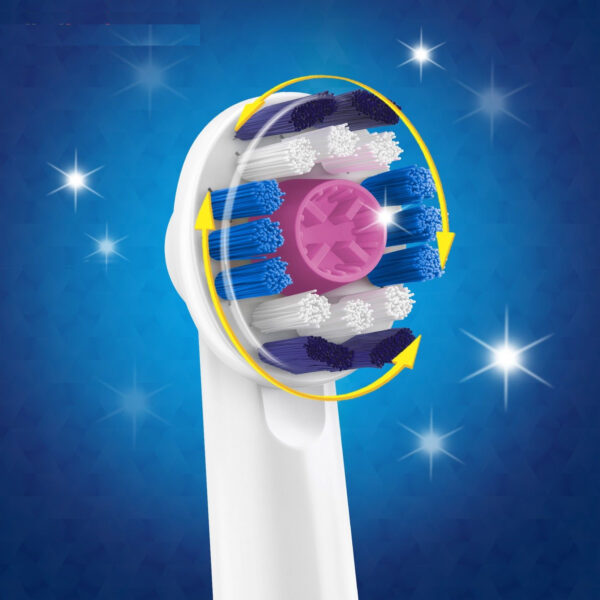 سری یدک مسواک برقی اورال-بی مدل Brush Heads 3D White بسته 4 عددی
