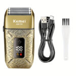 ست ماشین اصلاح موی صورت و بدن کیمی شارژی مدل KM-T91