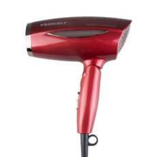 سشوار خانگی پرینسلی مدل 261، موتور DC با توان مصرفی 1800 وات، دارای قابلیت باد سرد و فناوری تولید یون، دارای حلقه آویختن، با حالت صاف‌کننده و حجم‌دهنده، وزن 200 گرم، تنظیم حرارت 3 حالته و کنترل سرعت 2 حالته، به همراه 1 عدد سری متمرکزکننده پهن