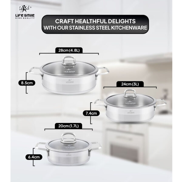 سرویس تابه 6 پارچه لایف اسمایل مدل LIFEP12SHR-6