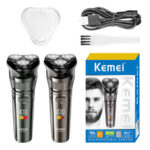 ست ماشین اصلاح موی صورت و بدن شارژی کیمی مدل KM-2804