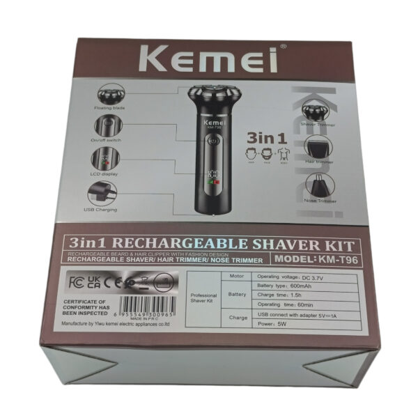 ست ماشین اصلاح موی صورت و بدن شارژی کیمی مدل KM-T96