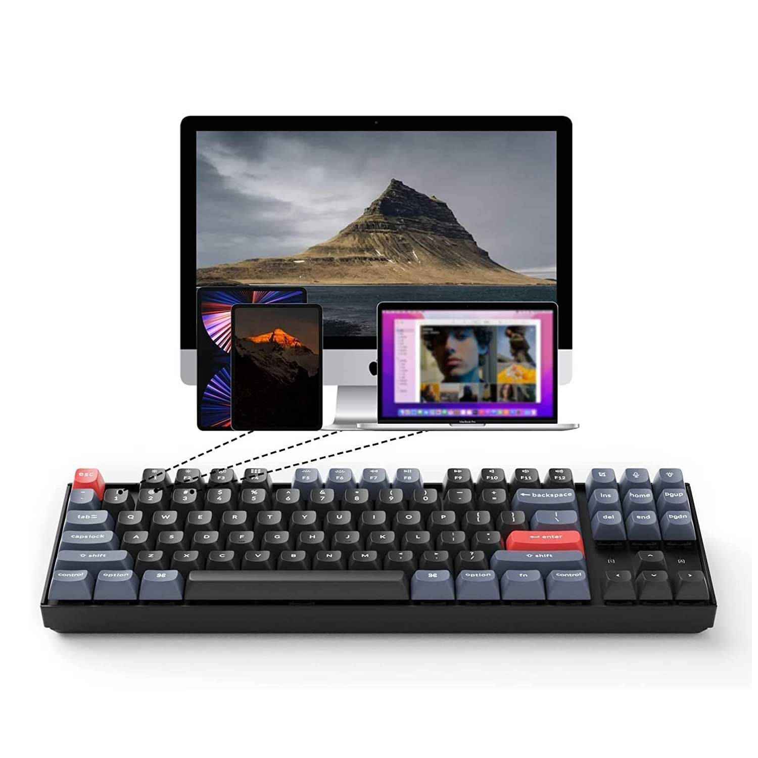 کیبورد مخصوص بازی کیکورن مدل K8 Pro Red Switch