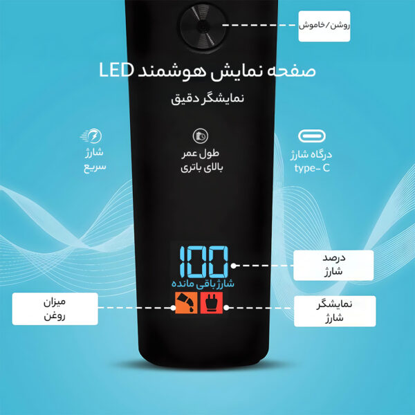 ماشین اصلاح موی سر و صورت وی جی ار مدل PROFESSIONAL V_00937