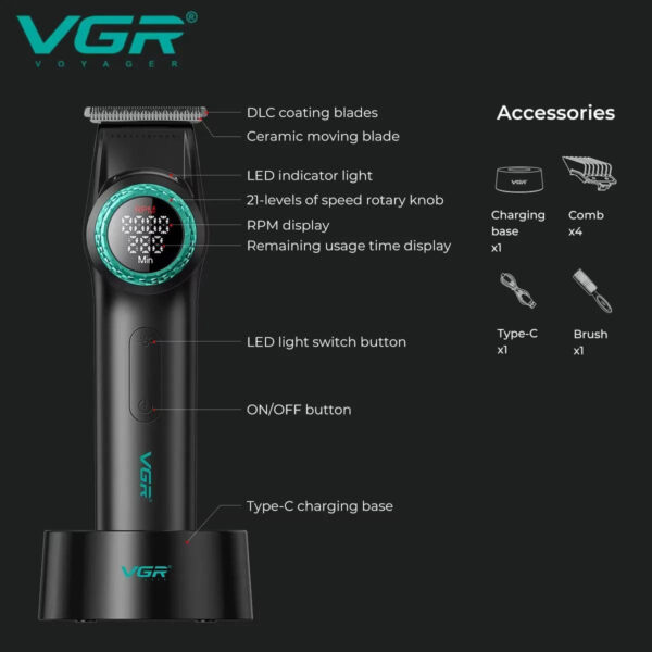ماشین اصلاح موی سر وی جی ار مدل V-001