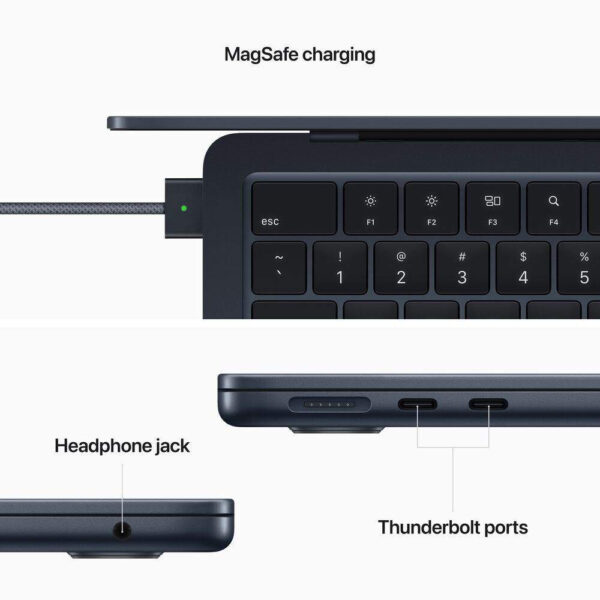 لپ تاپ 13.6 اینچی اپل مدل MacBook Air MC7X4 2022 LLA-M2-16GB RAM-256GB SSD