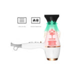 سشوار حرفه‌ای وی جی ار مدل V-414، موتور AC با توان مصرفی 2200 وات، دارای فناوری تولید یون، دارای حلقه آویختن، با حالت صاف‌کننده و حجم‌دهنده، وزن 802 گرم، تنظیم حرارت 3 حالته و کنترل سرعت 2 حالته، به همراه 3 عدد سری متمرکزکننده