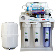 دستگاه تصفیه کننده آب آکوآ اسپرینگ مدل UF-SF4000 به همراه فیلتر مدل 02 مجموعه 4 عددی و کیت نشتی گیر