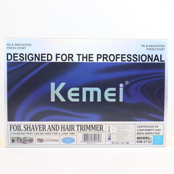 ماشین اصلاح موی سر و صورت شارژی کیمی مدل KM-2132 مجموعه دو عددی