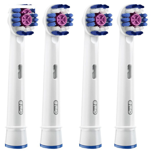 سری یدک مسواک برقی اورال-بی مدل 3D White بسته 4 عددی
