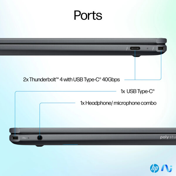 لپ تاپ 14 اینچی اچ‌ پی مدل OmniBook Ultra Flip 2-in-1 14t-FH000-Core Ultra 7 256V-16GB LPDDR5X-2TB SSD-OLED-Touch-Backlit-Fingerprint-W