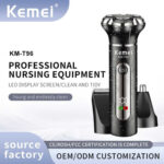 ست ماشین اصلاح موی صورت و بدن شارژی کیمی مدل KM-T96
