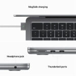 لپ تاپ 13.6 اینچی اپل مدل MacBook Air MC7V4 2022 LLA-M2-16GB RAM-256GB SSD