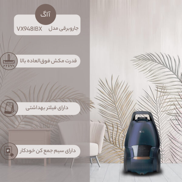جاروبرقی 2200 وات آ ا گ مدل VX9-4-8IBX