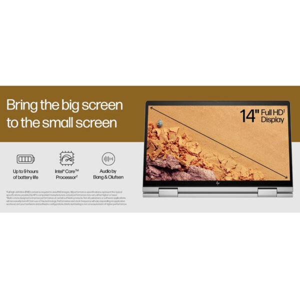 لپ تاپ 14 اینچی اچ‌ پی مدل ENVY X360 14-ES1013DX-Core 5 120U-8GB DDR4-512SSD-W-Touch