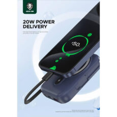 پاوربانک گرین لاین مدل  Monaco Magsafe 20w ظرفیت 20000 میلی آمپر ساعت