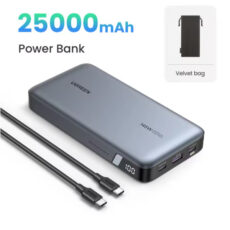 پاوربانک یوگرین مدل PB205-90597 ظرفیت 25000 میلی آمپر ساعت