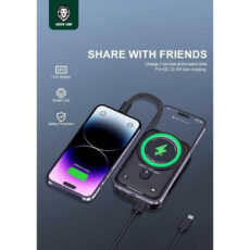 پاوربانک گرین لاین مدل  Monaco Magsafe 20w ظرفیت 20000 میلی آمپر ساعت