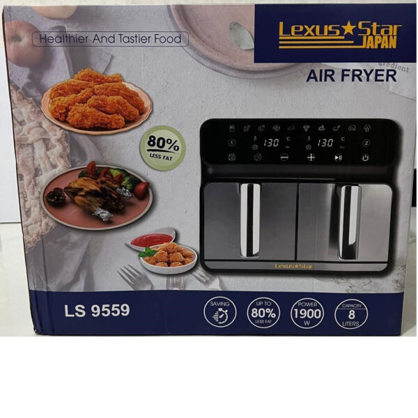 سرخ کن بدون روغن 12 لیتری لکسوس استار مدل دوقلو ls9559