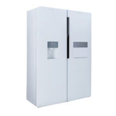 یخچال فریزر دوقلو 17 فوت هیمالیا مدل آلفا NF280a-NR440a، دارای نمایشگر و بدون برفک، با ارتفاع 192، پهنای 130 و عمق 70 سانتی متر، میزان مصرف انرژی B، دارای 5 طبقه در یخچال و 8 کشو در فریزر