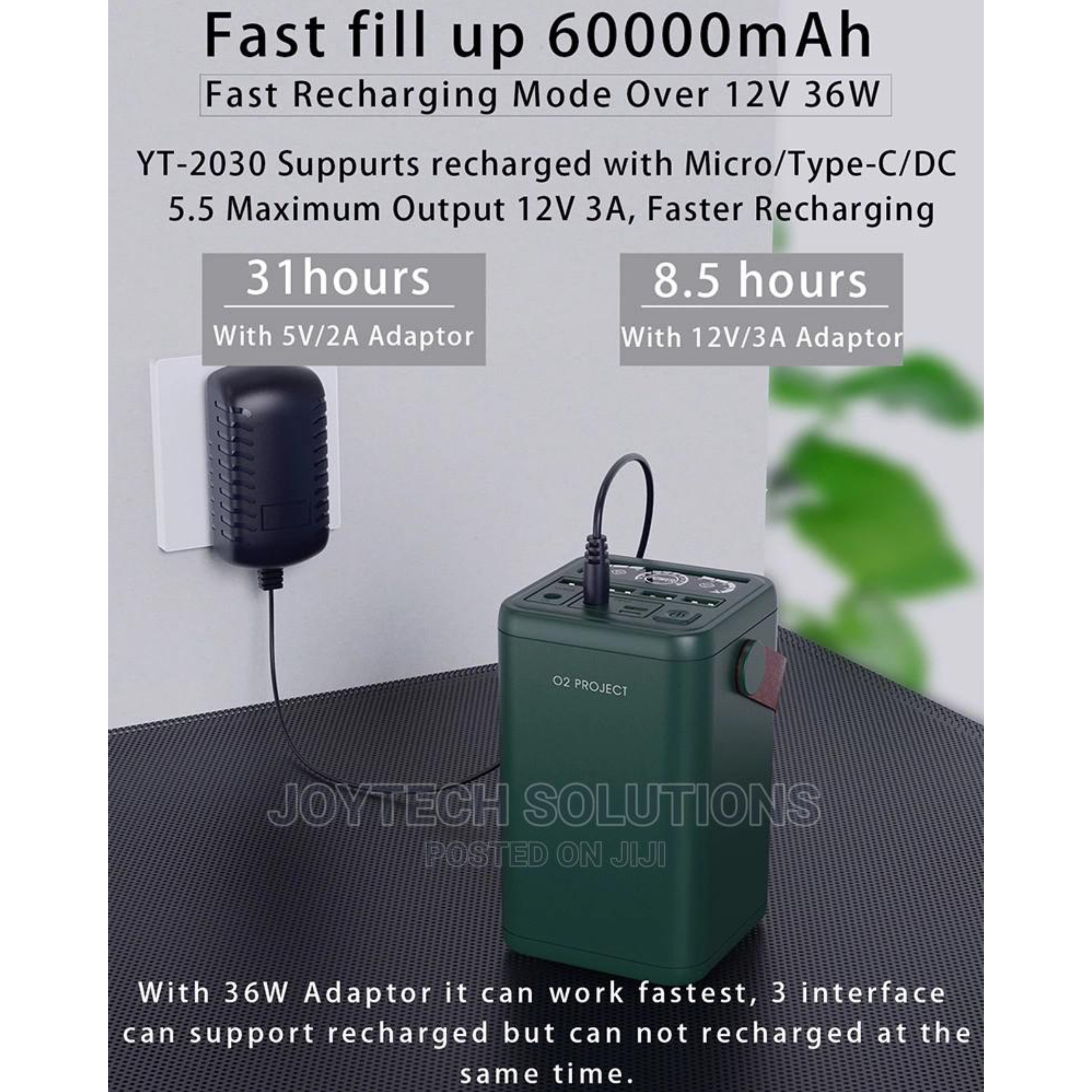 پاوربانک مدل PROJECT2 ظرفیت 60 هزار میلی آمپر ساعت