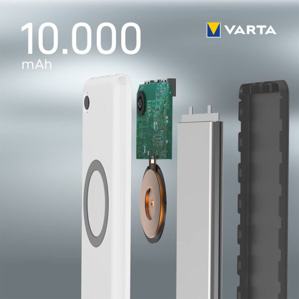 پاوربانک وارتا مدل WIRELESS POWER  ظرفیت 10000 میلی آمپر ساعت