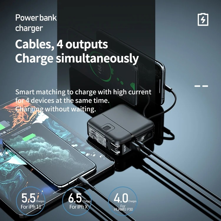 پاوربانک ریمکس مدل Infinity All in one - AC charger-RPP-20 ظرفیت 15000 میلی آمپرساعت