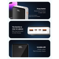 پاوربانک الدینیو مدل PQ18 ظرفیت 20000 میلی آمپر ساعت