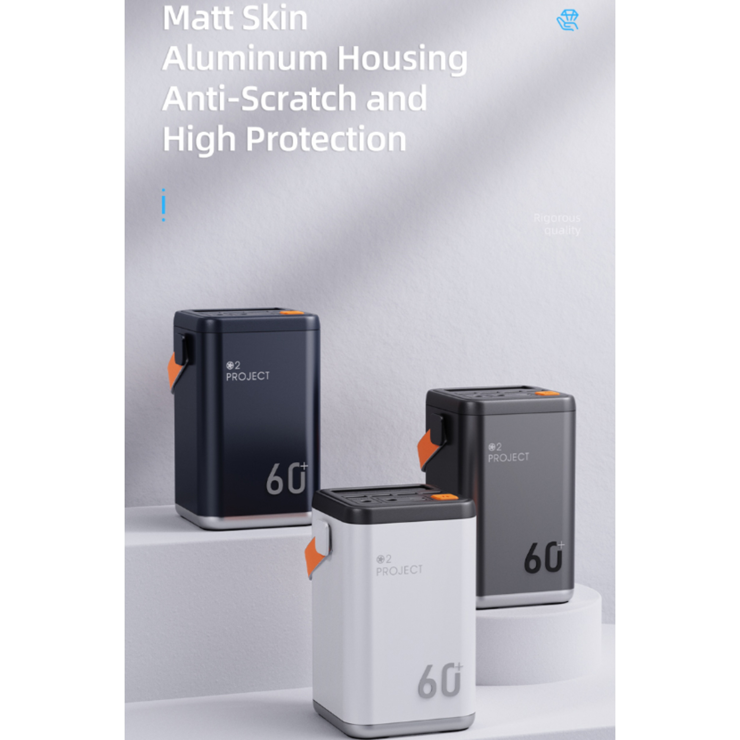 پاوربانک مدل PROJECT2 ظرفیت 60 هزار میلی آمپر ساعت