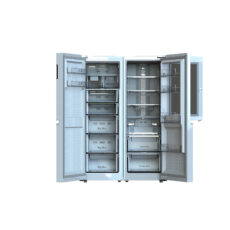 یخچال فریزر دوقلو 36 فوت دیپوینت مدل MasterPro-NRD15 S با ارتفاع 1800، پهنای 1200 و عمق 63 سانتی متر، میزان مصرف انرژی A+، دارای 5 طبقه در یخچال و 7 طبقه در فریزر، دارای سیستم نوفراست